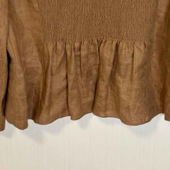 Vintage Anne Klein 100% linen Brown Blazer SZ Large - Picture 10 of 12